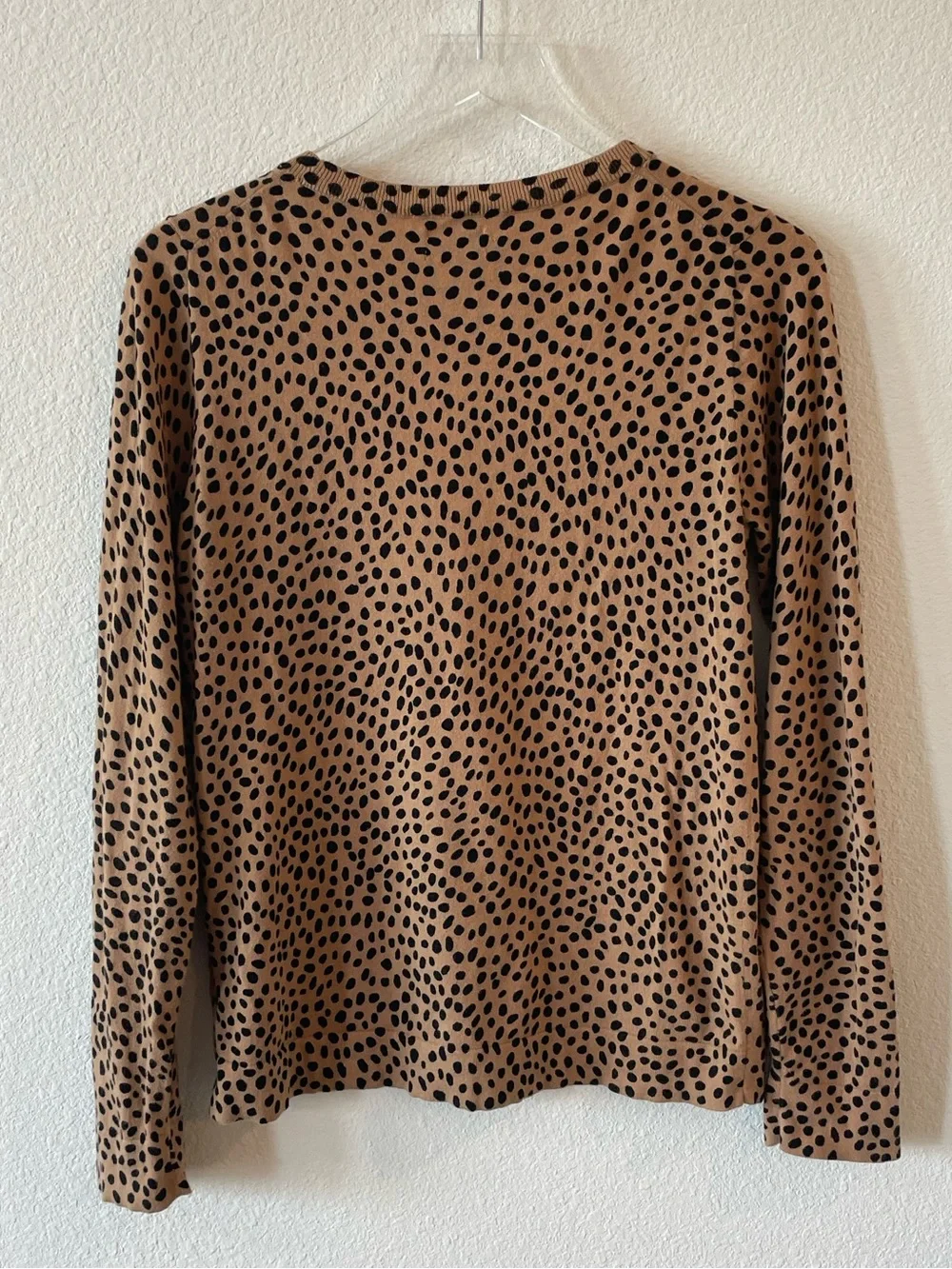 J.Crew Cheetah Crewneck Teddie Sweater